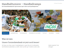 Tablet Screenshot of handballturniere.de